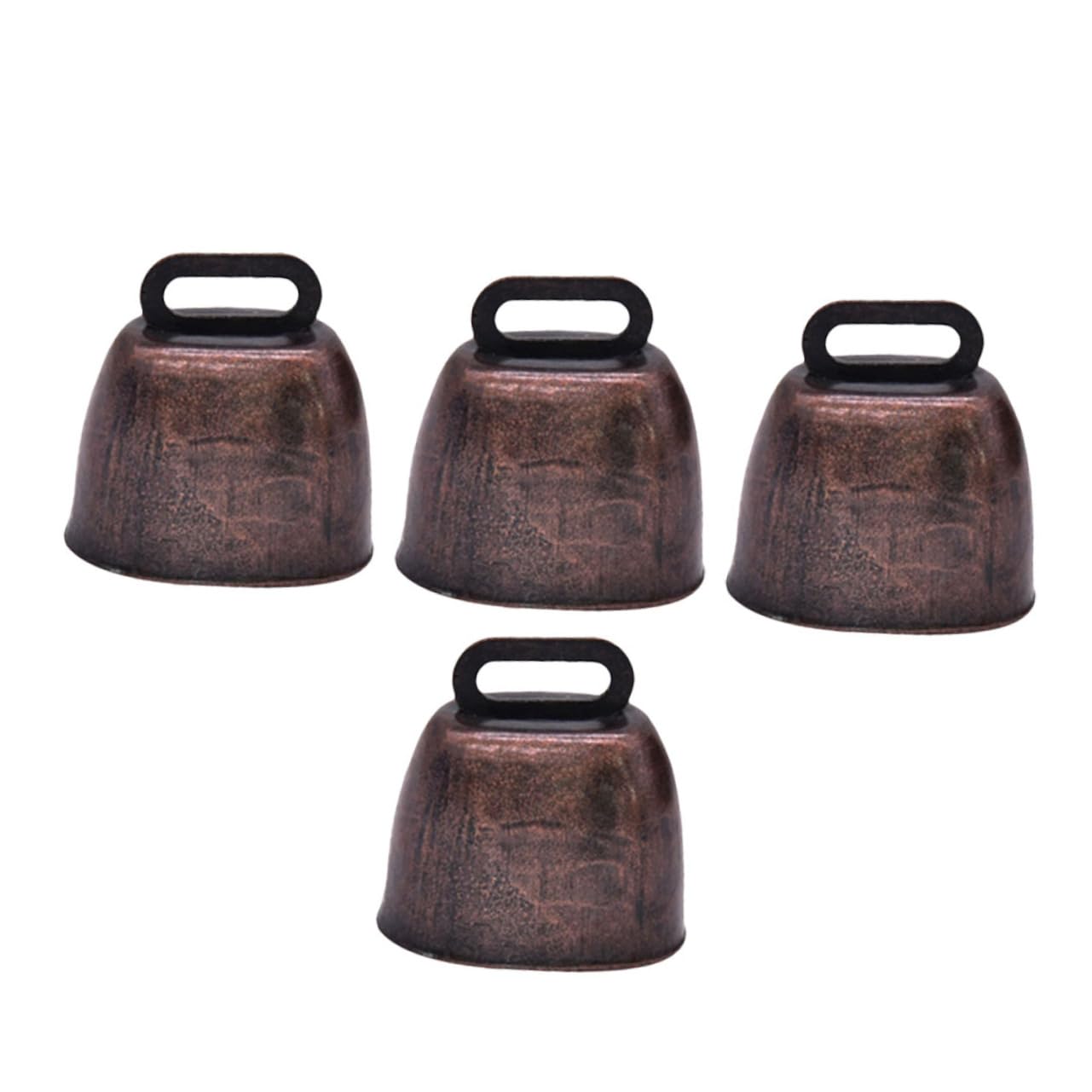 BEBEMOKO Cheering Cowbell Set 4pcs Iron Bells for Cats Craft Christmas Decorations