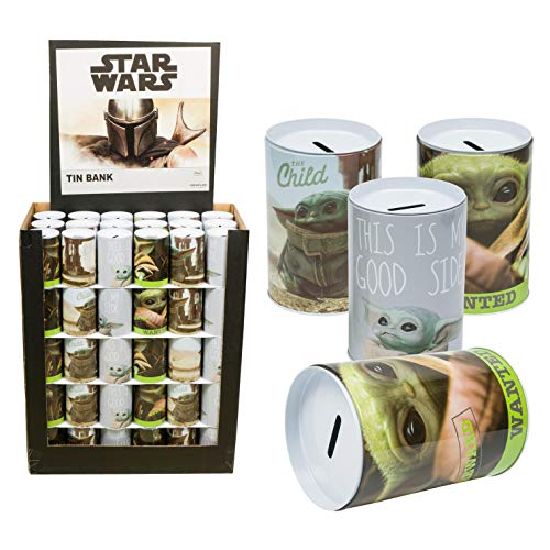 Star Wars Baby Yoda 3 Pcs Metal Coin Bank 3 Assortments Per Pack