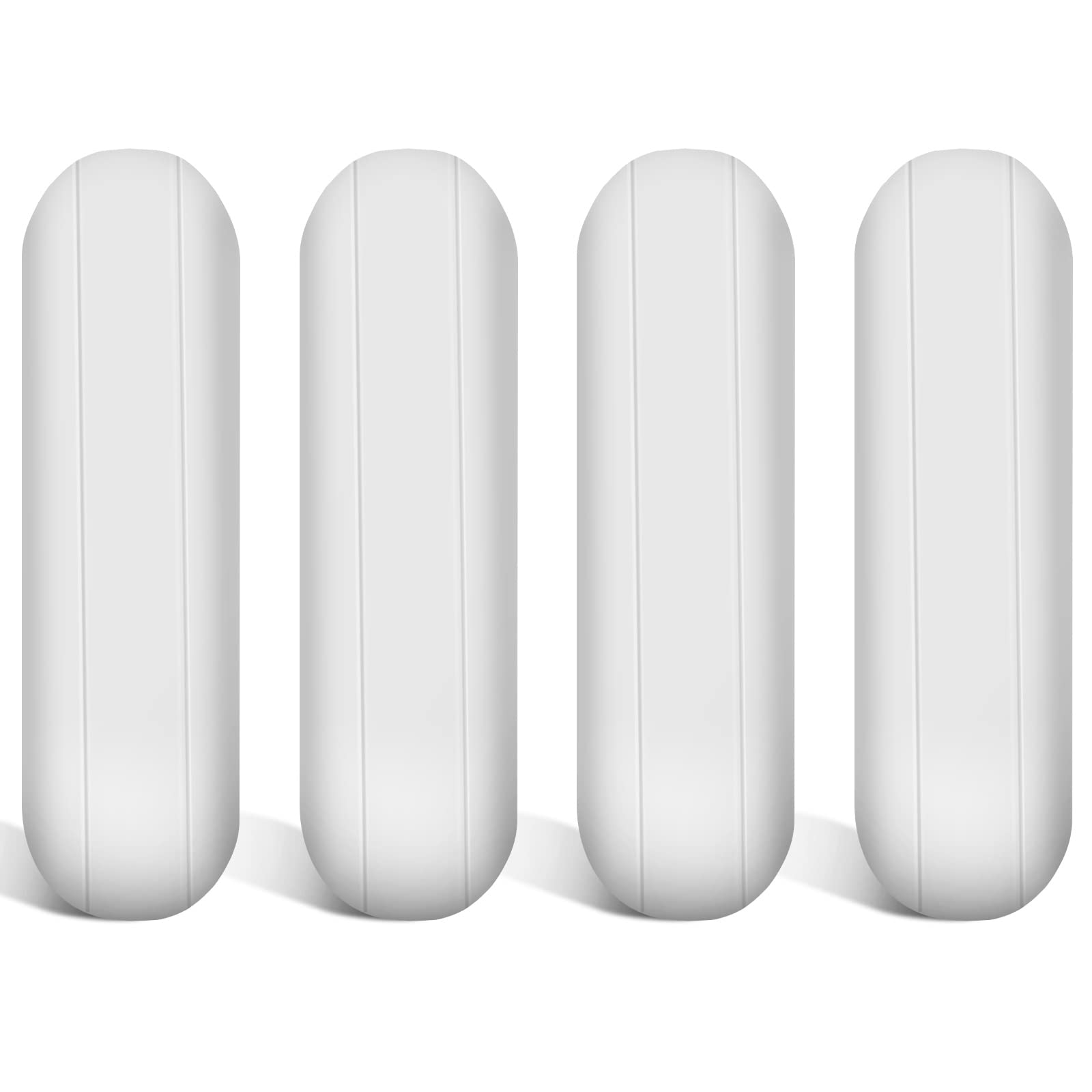 Weewooday 4 Pieces PTFE Magnetic Mixer Stirrer Bar, White Color Stainless Steel Laboratory PTFE Stir Plate Bar, Mixing Plate Magnet Stick (35 mm/ 1.38 Inch)