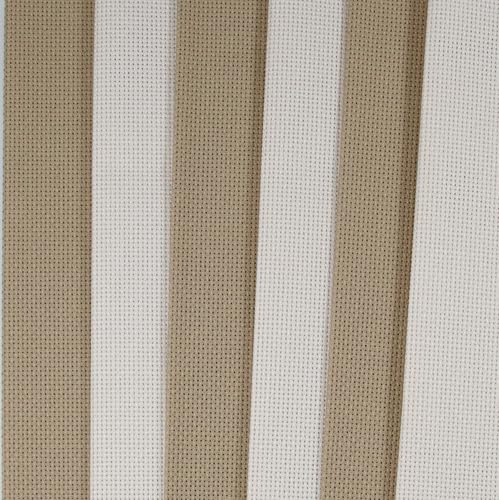 Image of KCS 4 /6 pc of 12 inch x 18 inch(30cmx45cm) 18CT Counted Cotton Aida Cloth Cross Stitch Fabric (6 pc, Ecru+Khaki)