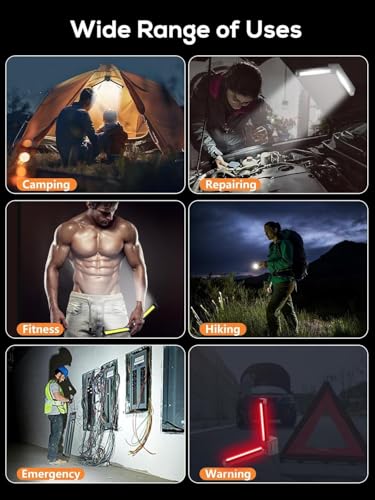 Image of Magnetic Gym Posing Light (Gym Lamp) for Workouts & Content Creation | Portable LED Light with Power Bank, Adjustable Brightness, and 7 Lighting Modes