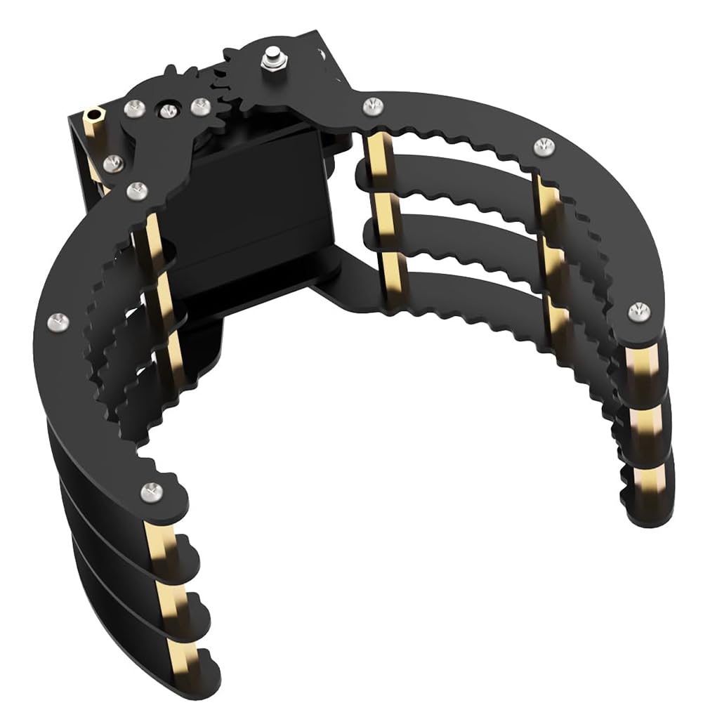 Robotico Completamente in Metallo con Pinza A Bordo Ondulato, Pinza per Mano Robotica, Braccio Robotico Ad Alta Coppia, Sostituisci L'