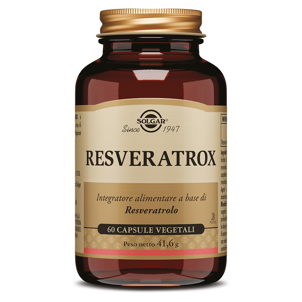 Solgar RESVERATROX – Resveratrolo 100 mg da Polygonum cuspidatum, 60 capsule vegetali