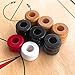 30 Traditional Carrom Board Game Coins (13 Black / 13 Natural / 2 Red Queens / 2 White Strikers)