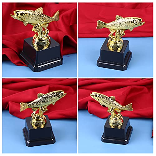 STOBOK Prêmio Golden Fishing Trophy Pequenas Competições de Estatuas Em Figuras de Peixe Prêmios Que