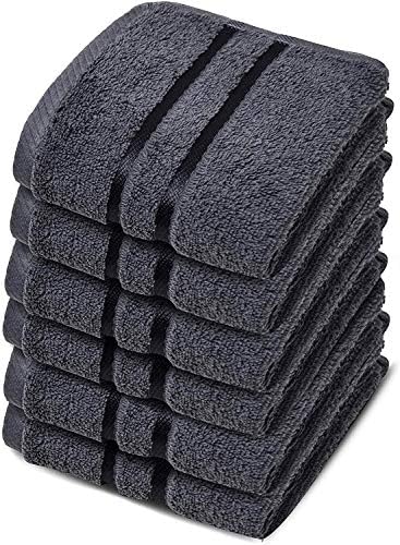 Towelogy® Luxury Egyptian Cotton Face Cloth Flannel Fingertip Towels Set 500 GSM Supersoft and Highly Absorbent Washcloths 30x30 cm (Pack 4, Teal Blue)
