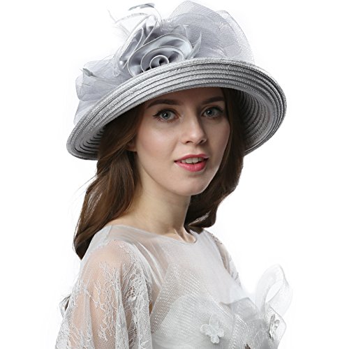 image for Original One Women's Cloche Bowler Hats KDC1701 for Kentucky Derby Day