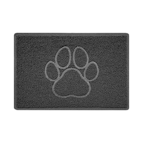 Paillasson Lavable en Forme de Patte en Relief - Gris foncé (Dos en Caoutchouc étanche) - Taille S (60 x 40 cm) Cover