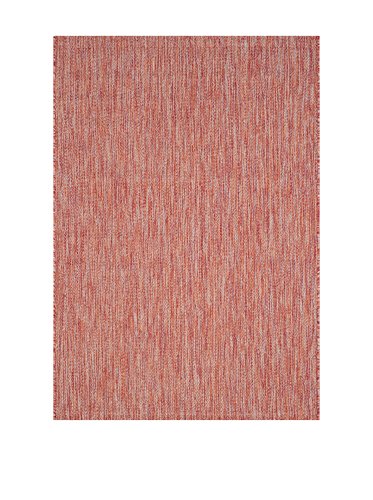 Safavieh Contemporary Indoor/Outdoor Woven Accent Area Rug, Courtyard Collection, CY8520, in Red / Red
