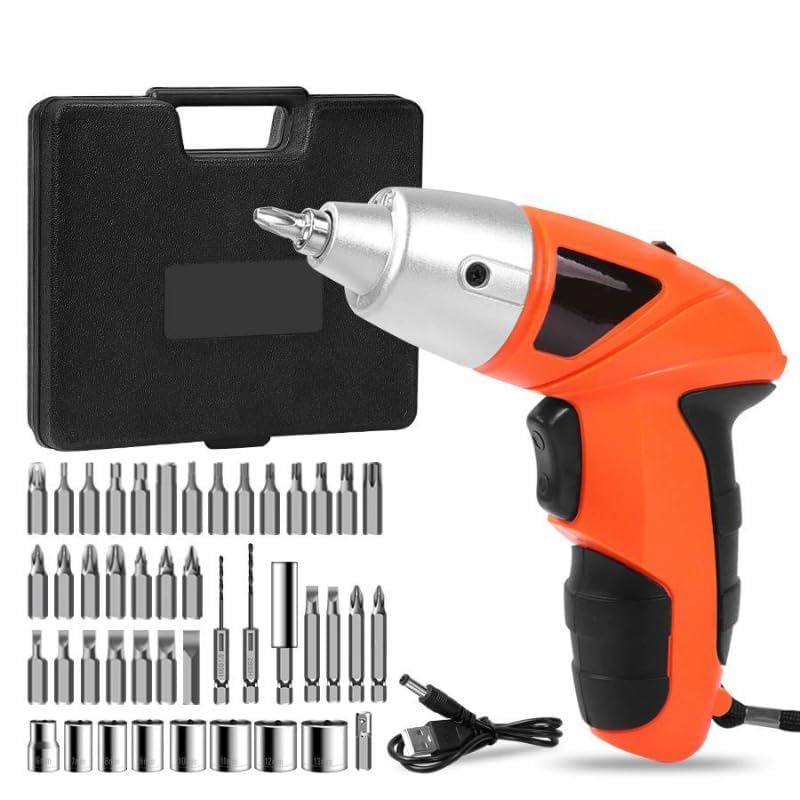 Magnova Store Electric Handy Drill Screwdriver with Bits Holder, LED Light-Set of 45 in 1 Wireless Screwdriver Drill Machine with Reversible Function for Home & DIY Use, Cordless Rechargeable Electric Screwdriver Set Tools Kit (B08W3DH7GT) Amazon Price History, Amazon Price Tracker