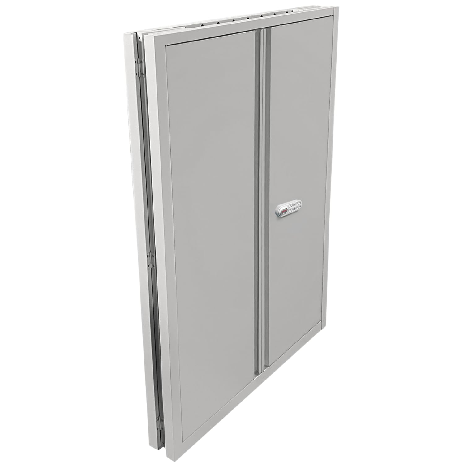 Phoenix Safe Company SCF1491GGE - Armario de papelería de 2 puertas con cerradura electrónica, 3 estantes con capacidad de 60 kg por estante, almacenamiento plegable de acero para oficina y almacén