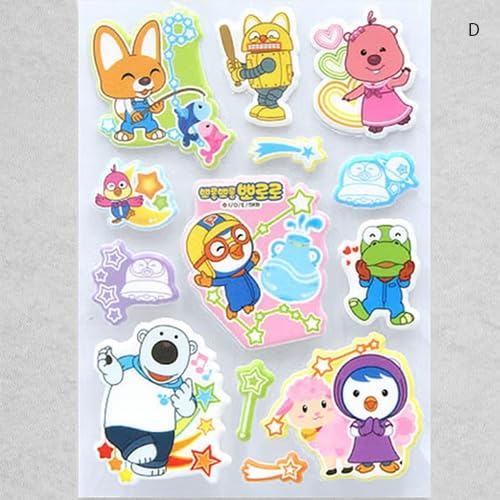 Amazon.co.jp: 3D立体 ぷくぷくステッカー 韓国 キャラクター シール