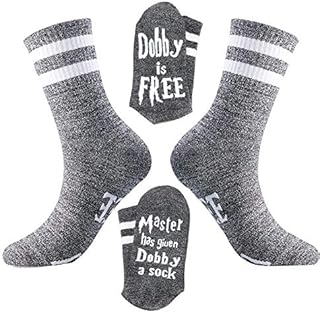 2 Pairs Dobby Is Free Socks Master Has Given Dobby A Socks Dobby Socks Novelty Funny Slipper Socks Cotton Crew Socks For Men Women Gifts