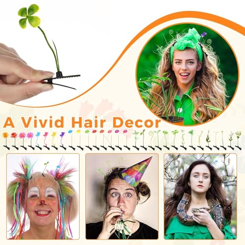 50 pinzas mixtas para cabello hojas pequeñas en paquete miniatura 4
