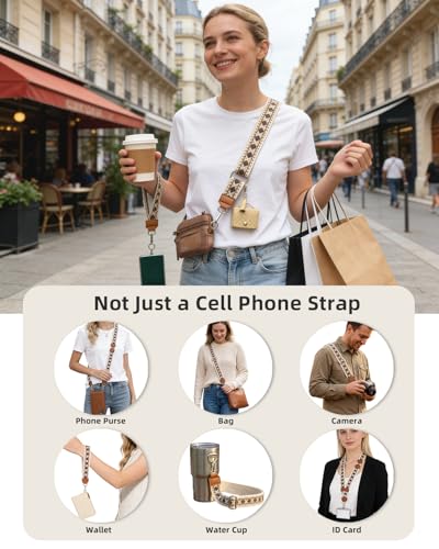 Clip and Go Strap for Phone with Wallet Crossbody and Earbuds Bag, Save the Girls Phone Strap with Wallet and Purse — view 4