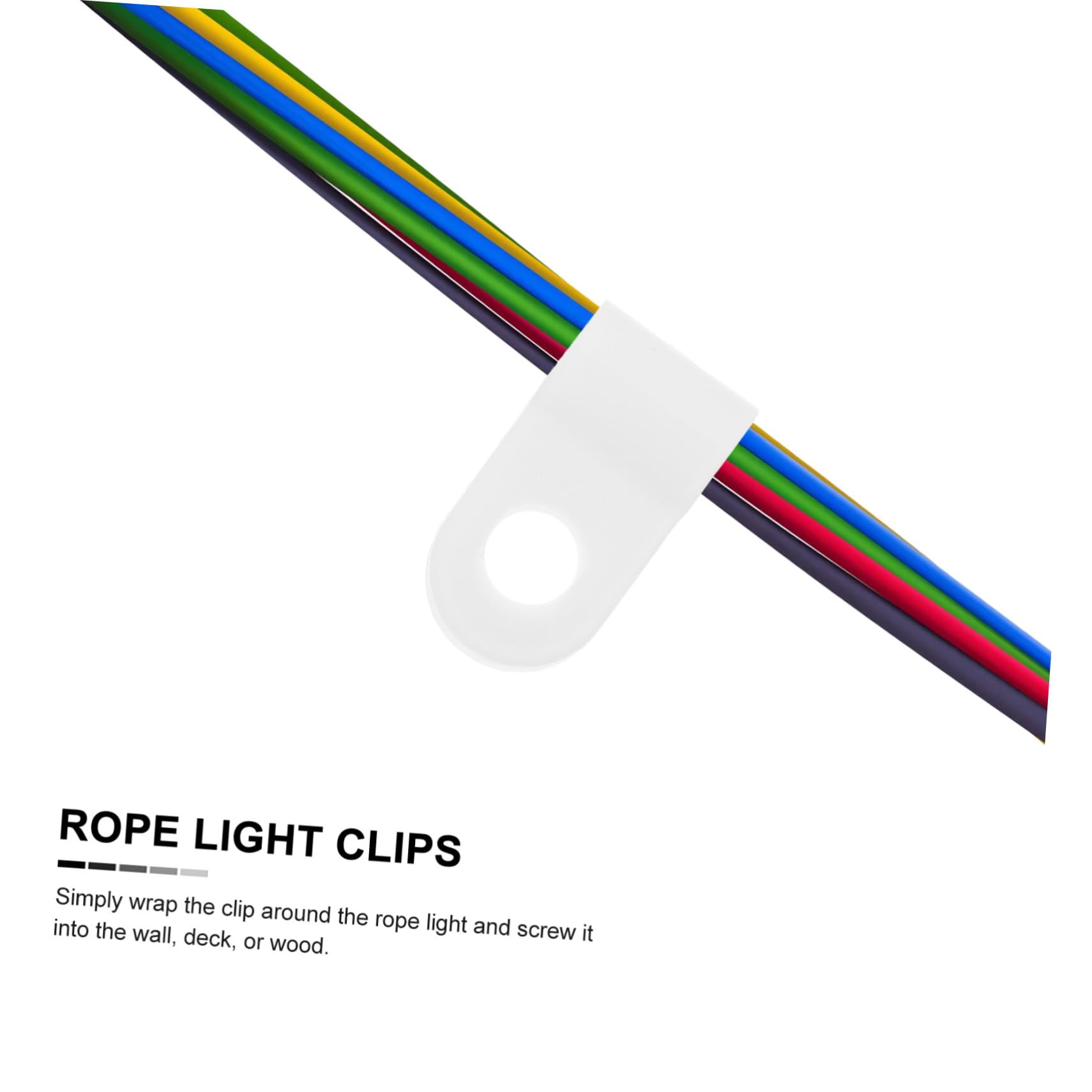 Attaches de câbles, Lot de 100 Serre-câbles en Nylon R-Clip for câbles téléphoniques 3/16 po, PVC, for l'extérieur