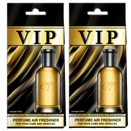 VIP CARIBI Ambientadores de Lujo para Coche Pack 2, Fragancias Premium Inspiradas en Perfumes Exclusivos, Aroma Elegante y Duradero, Ambientador Premium para Coche, Hogar, Oficina y Regalo (477)