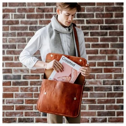 BERLINER BAGS Vintage Leather Work Bag