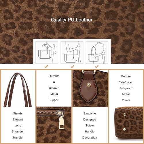 Image of CHICAROUSAL Tote Handbags Purses for Women PU Leather Womens Shoulder Bag | Large Tote Bag for Women, Shoulder Purse, Vegan Leather Purses for Women, Women's Handbags