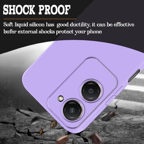 Image of Back Cover for iQOO Z9 Lite 5G | Full Camera Protection | Premium Liquid Silicon Case | Flexible Bumper Case for iQOO Z9 Lite 5G (Purple)