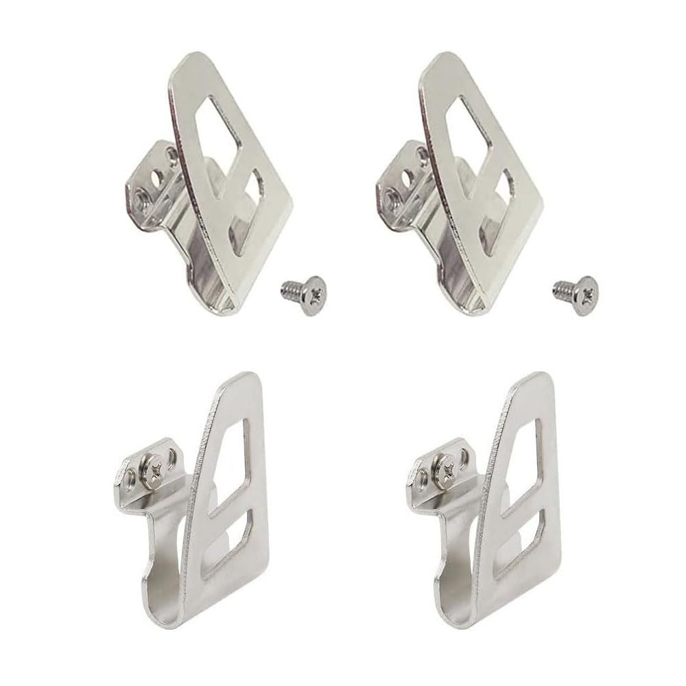 4 ganci per cintura in acciaio inox compatibili con strumenti Milwaukee M18, clip di ricambio per gancio per cintura 2604-20, 2604-22, 2604-22CT, 2797-22, include viti di montaggio