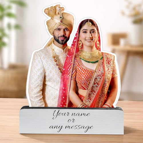 FA6 Personalized Cutout Photo Frame - Caricature Frame for Display with Name or Message on Heavy Base – Unique Gift for Special Occasions