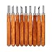 Produktbild Mikro-Holzschnitzwerkzeuge, Komfortable Holzgriff Verschiedene Form Sculpting Messer zum Schnitzen von Holz, Kürbis, Seife, Gummi für Anfänger Kinder Erwachsene(9pcs / Lot)