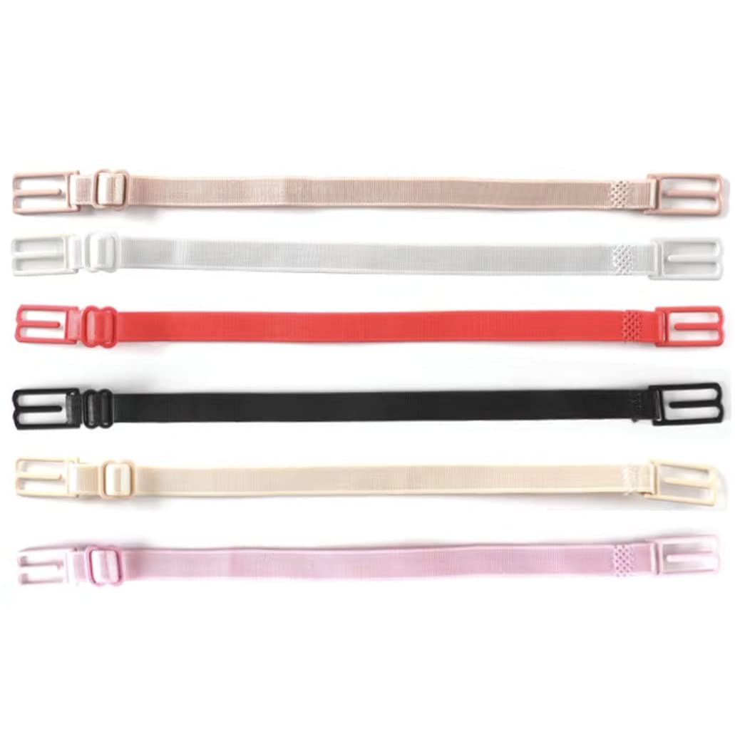 HREDZEONo-Slip Bra Strap,7 PCS Bra Strap Holder Stop Slipping Adjustable Bra Strap Clips Set Bra Straps Holder Bra Clips Soft And Comfortable Elastic Fits All Cup Sizes（7 Colors ）