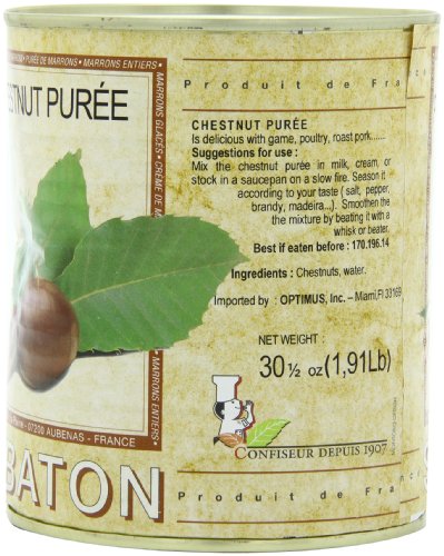 Sabaton France (Chestnuts) Marrons Puree, 30.5-Ounce Can