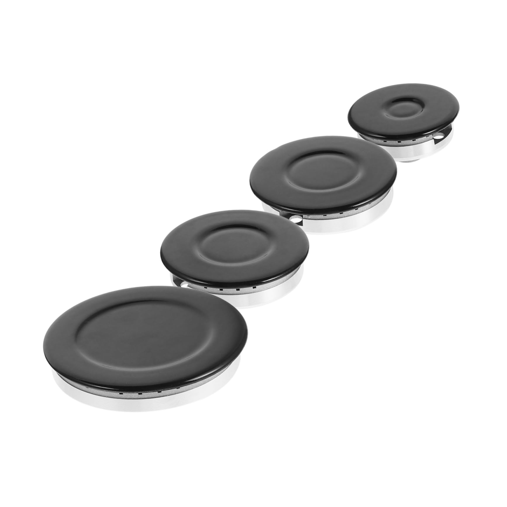 Juego de Tapas de Repuesto para Estufa de Gas Negro Aluminio E Hierro
