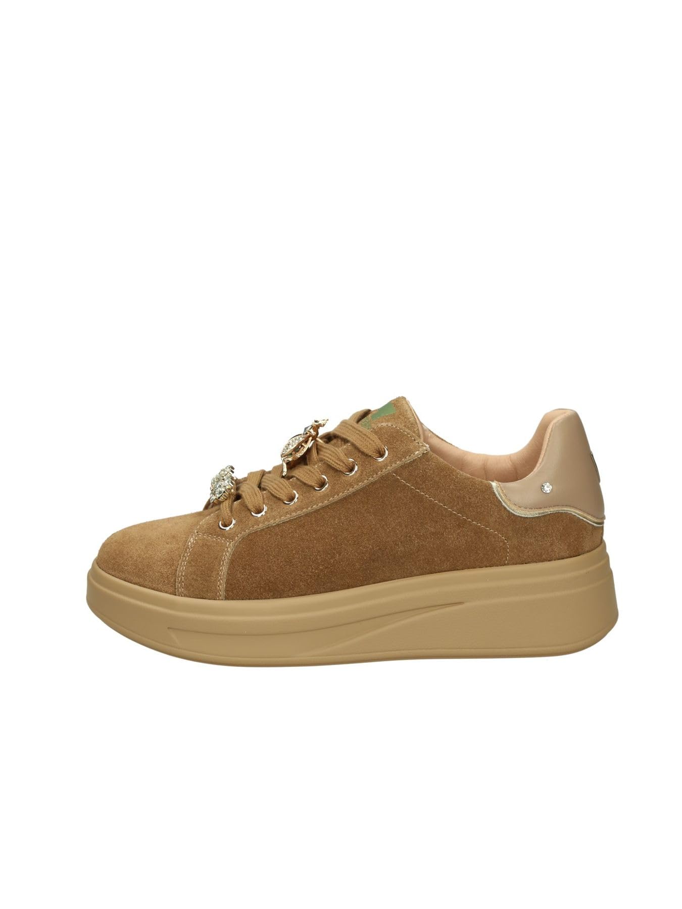 Sneakers Donna Valleverde VNF452W – Tomaia In Pelle E Sintetico, Zeppa 4 Cm, Suola Gomma, Plantare Standard