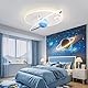 RRBEST LED Kinder Deckenlampe, Modernes Design Mond Astronaut Deckenleuchte, Dimmbar mit Fernbedienung Jungen und Mädchen Kinderzimmer Lampen, Oval Dekorative Deckenlampe
