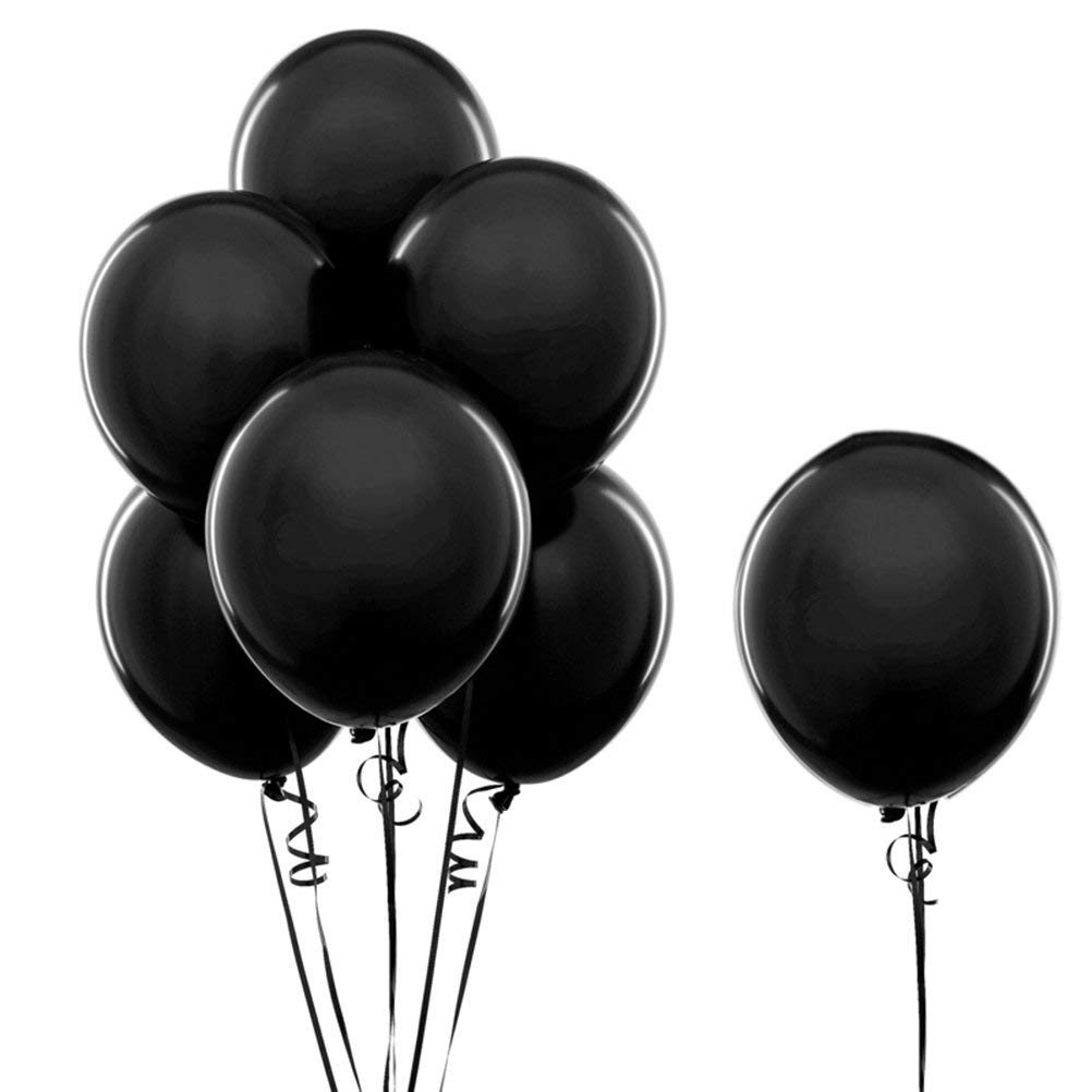 Balloonistics 10 Inch HD Metallic Shiny Balloons for Birthday Decoration, Decoration for Weddings, Engagement, Baby Shower, 1st Birthday, Anniversary, Birthday Party (Pack of 50) (Black) - Image 2 thumbnail