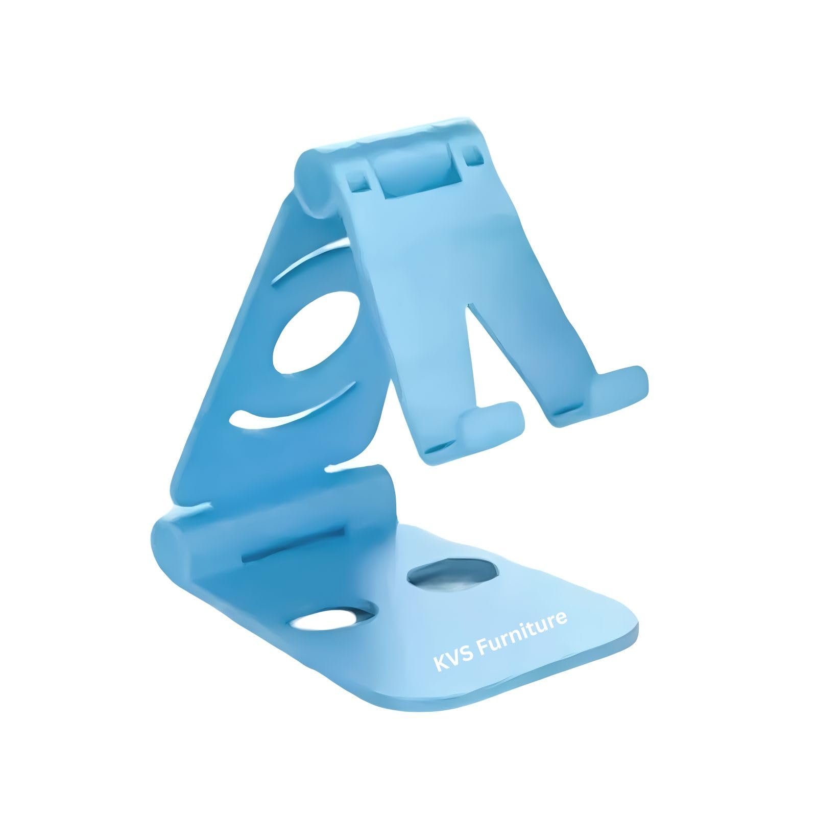 Foldable Plastic Mobile Stand – Adjustable Desk Phone Holder for Smartphones & Tablets, Anti-Skid Base, Compact Tabletop Stand for Office, Study & Travel Use (Sky)-image-15