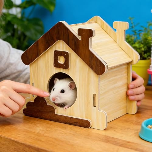 Pequeño refugio para conejito que evita la ansiedad de aislamiento 5