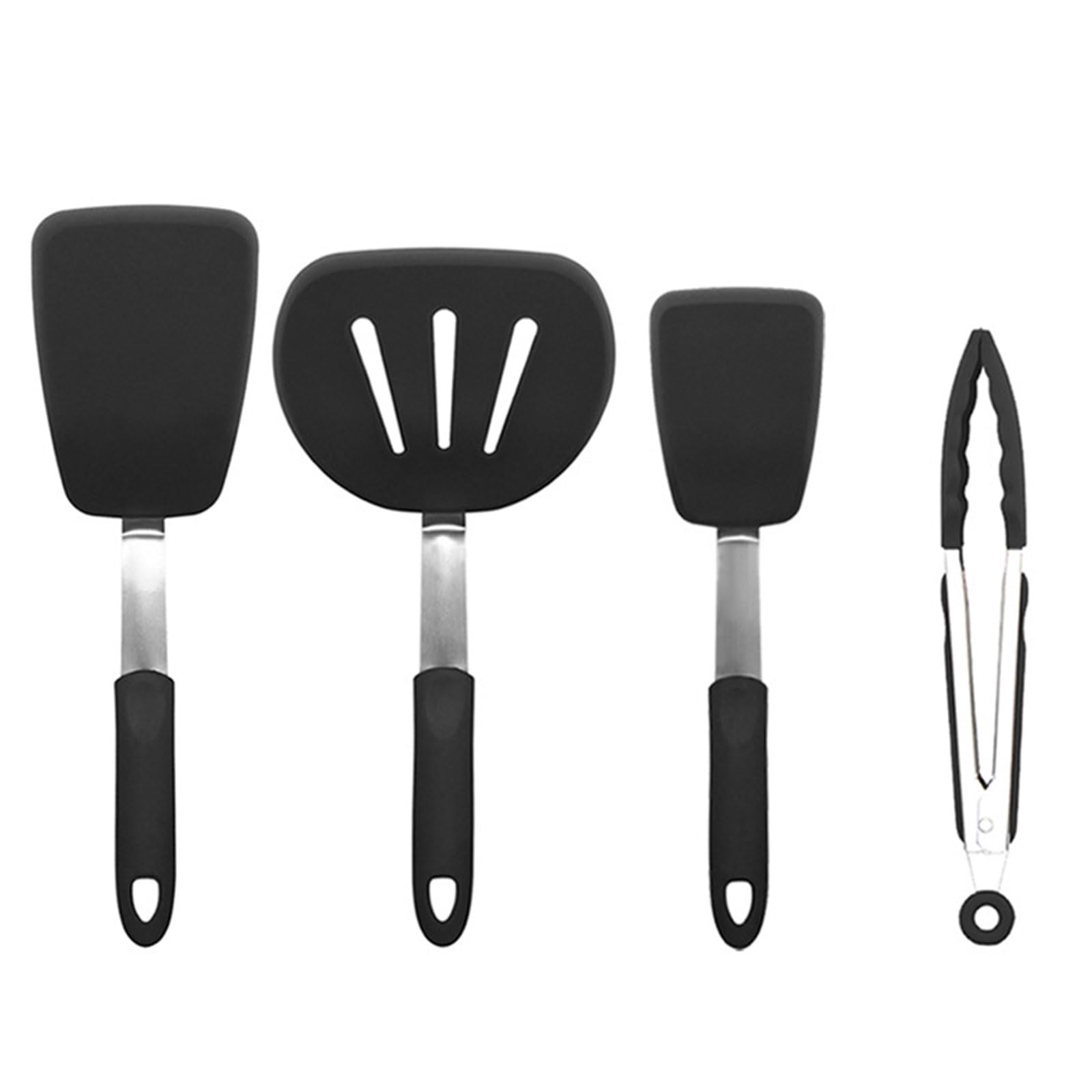 Spatola in silicone Paletta scanalata resistente calore, per pentole antiaderenti Facile da pulire con manico ergonomico Spatola in silicone Paletta scanalata con manico ergonomico Strumento