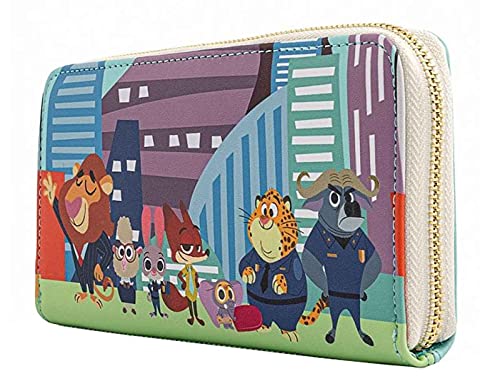 Loungefly Disney Zootopia Chibi Group Zip Around Wallet2