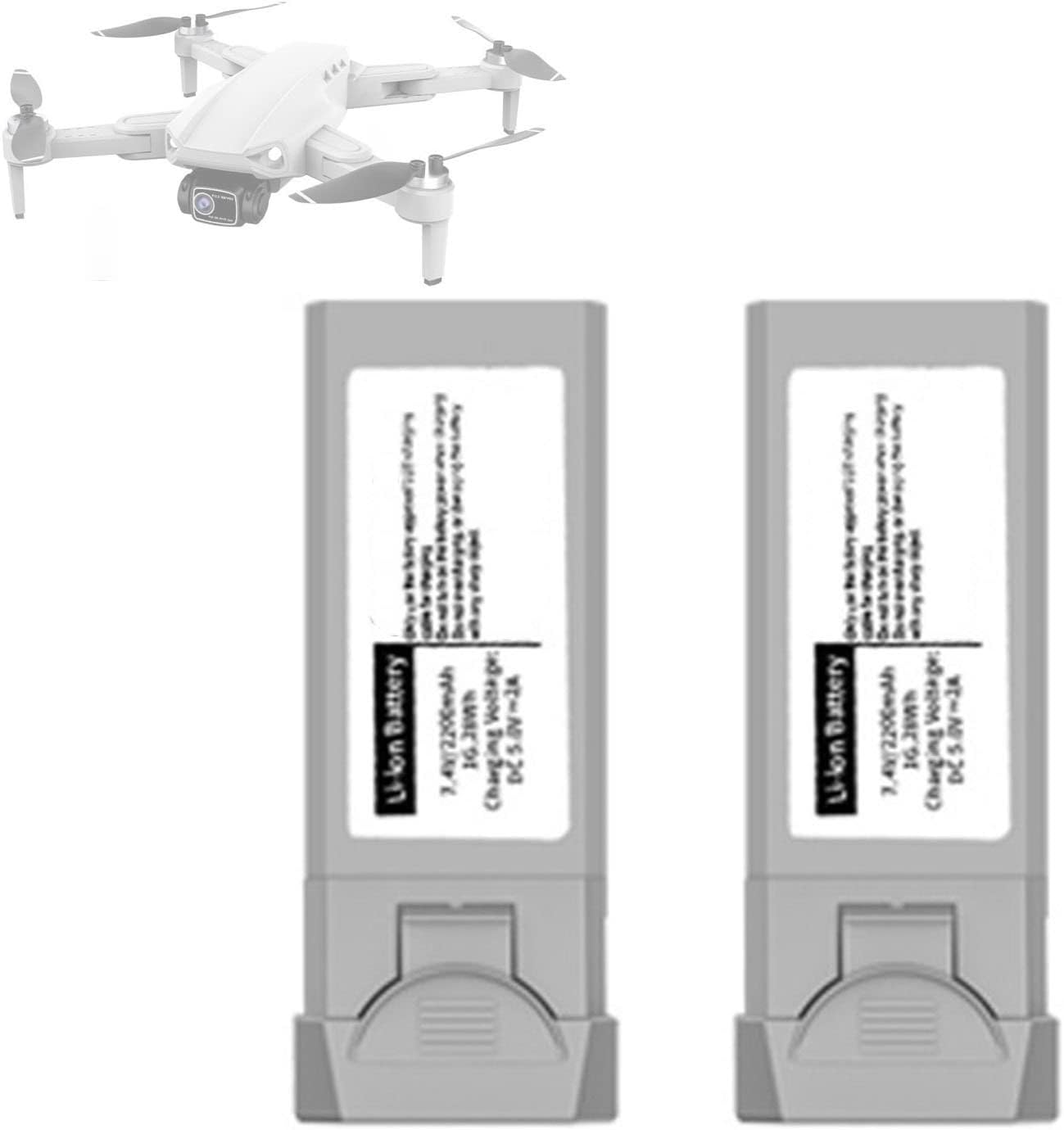 L900 PRO SE Drone Battery, for L900 PRO SE 7.4V 2200mAh Drone Lipo Battery for L900 Pro Drone Foldable Drone Accessories (Size : 2 pcs)