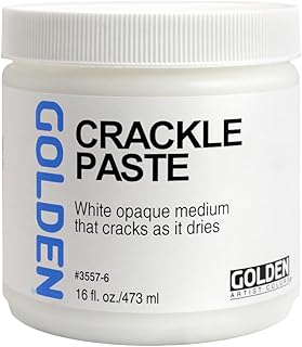 GOLDEN Crackle Paste, 16 fl. oz. Jar, Professional Acrylic Paste Medium, Opaque