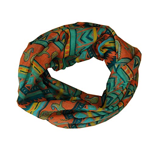 SCARF_TRADINGINC® Light Weight All Season Printed Infinity Scarf