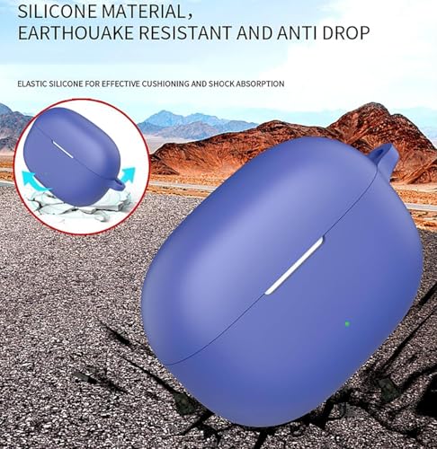 Image of Silicone Case Cover for Realme Buds T200 Lite, Protective Cover (Blue)