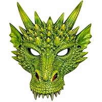 Fartoni Mascara Dragon Verde Para Niño O Adulto Sin Alas Ni