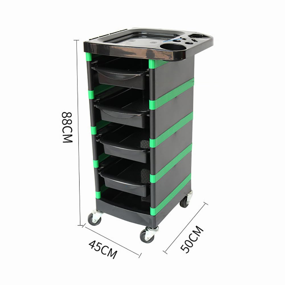 Generico Carrello da Campeggio Pieghevole Portatile, Carrello da Campeggio con Ruote per Festival, Carrello da Campeggio Professionale Multifunzionale per Barbiere con cassetto Rimovibile e Ruote Uni