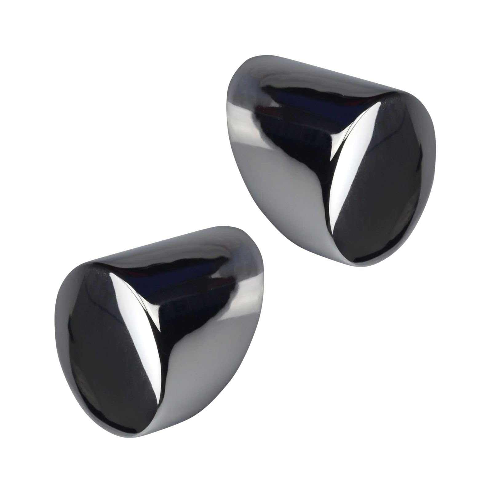 Jackson Woodturners Forge Handrail End Caps – for 45mm Diameter Round Mopstick Handrails, Pair – Stair Handrail Fittings with Screws (Chrome)