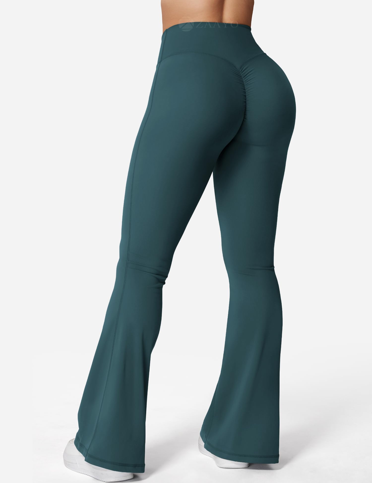 Zaayo - Leggings svasati da donna, con scollo a V, a vita incrociata, pantaloni per yoga e allenamento, pancia piatta