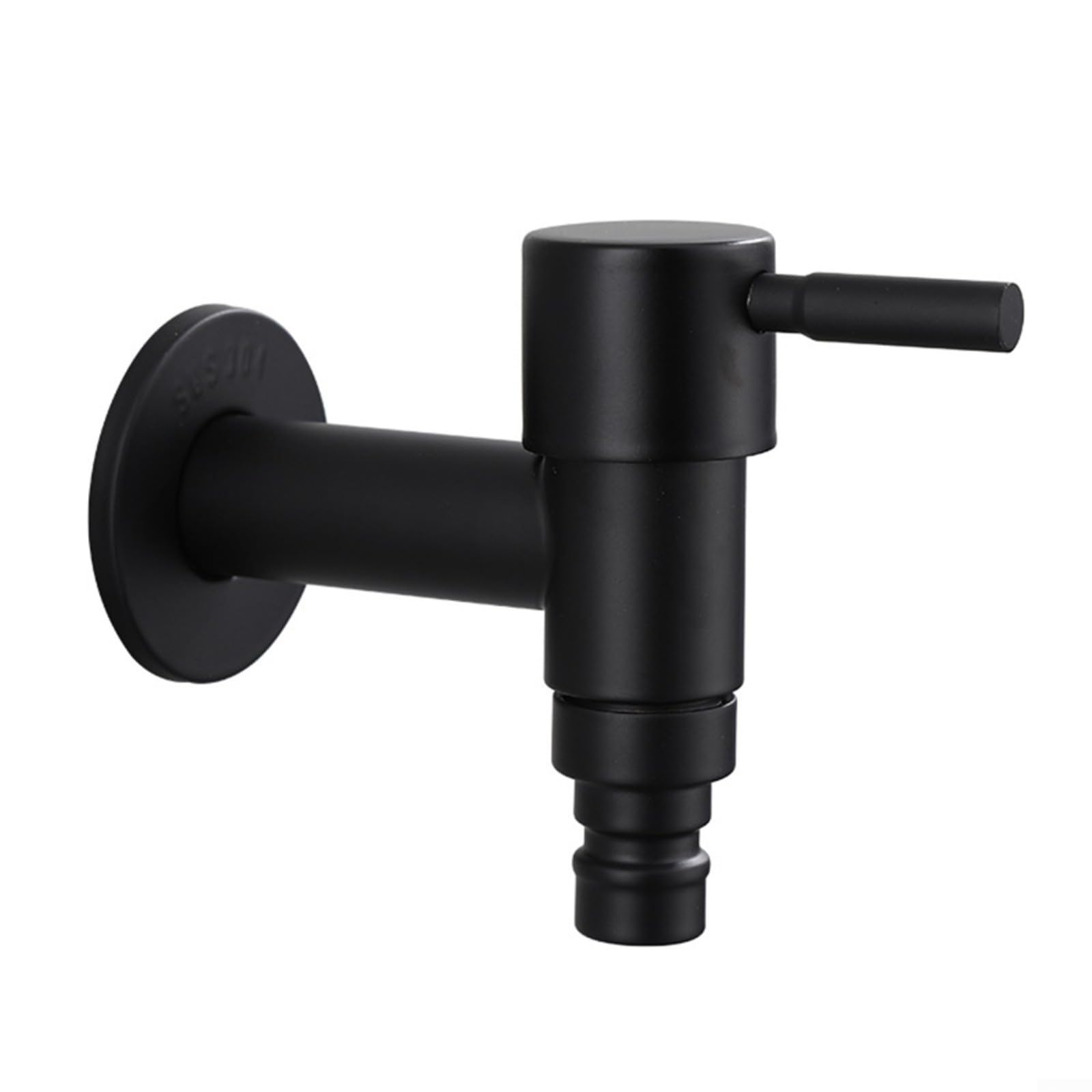 CWOQOCW Long Handle Wall Mounted Faucet, Hose Connection Ball Valve, Stainless Steel Outdoor Garden Kitchen Bathroom Tap Black Finish(S)
