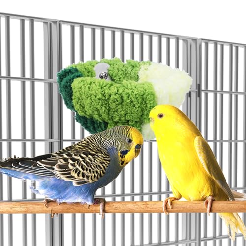 Image of GANAZONO Parrot Nest House Bed - Cozy Plush Nest for Birds Perfect for Conures and Parakeets Winter Retreat Easy to Install 5.11 X 5.11 X 3.14 Inches