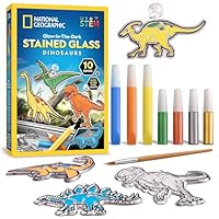 Blue Marble National Geographic Kids Stained Glass Kit - Kids Arts & Crafts Activities, Window Sun Catchers, Kid Crafts Ages 4-8, Window Art, Suncatchers
