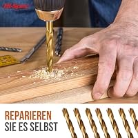 Hi-Spec 99 tlg. HSS Spiralbohrer Set in 14 Größen von 1mm bis 10mm für Holz, Metall, Kunststoff in Aufbewahrungskoffer, Bohrerbit Set Zubehör für Bohrschrauber. – Ansicht 6