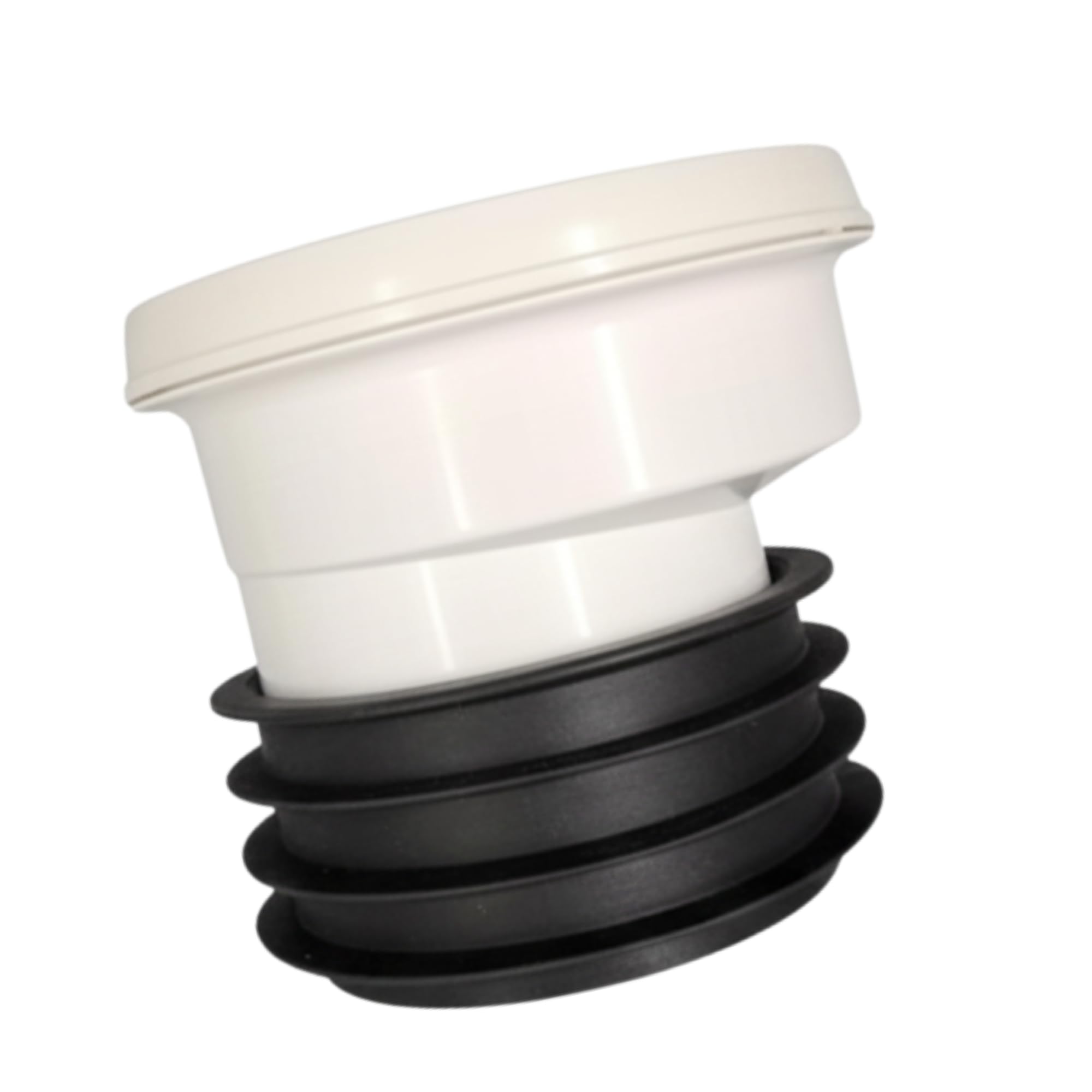 Shmox White & Black Wc Toilet Pan Connector Offset